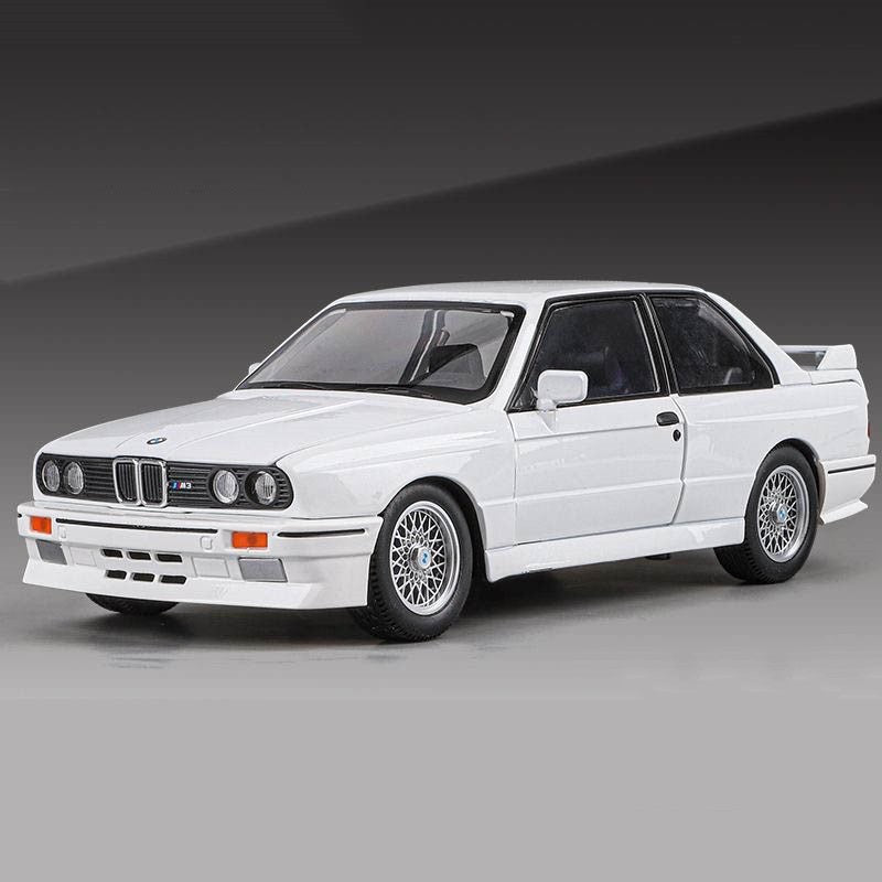 1:24 1988 BMW E30 M3 IM Liga Escala Modelo Carro Diecast Miniatura de Metal Carro Som?Luz Coleção de Carros Clássicos Brinquedo Infantil Veículo