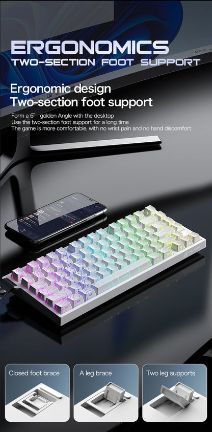 ATTACK SHARK R82 HE Magnetic Keyboard Gaming 8000Hz Rapid Trigger Wired ProGamer 75% Keyboard,0.005mm RT Accuracy,0.08ms Latency