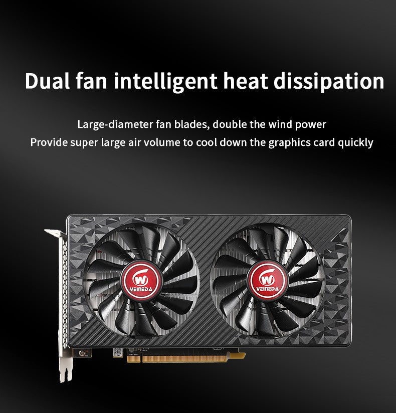 Veineda  RX580 8GB Graphics Card GDDR5 256Bit 2048SP PCIExpress 3.0×16 Gaming Video Cards Desktop Computer components