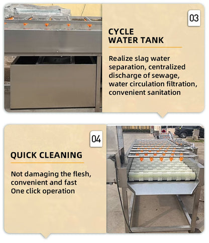 Fully Automatic Commercial Stainless Steel Roller Cleaning Machine Highly Efficient for Fruit Vegetable Root Crop Peeling Simple