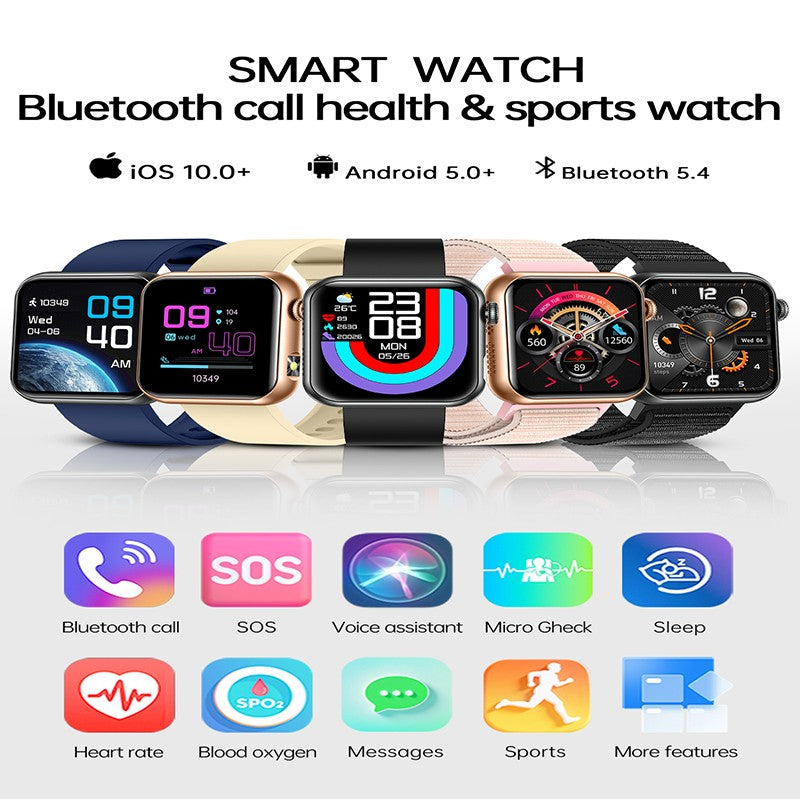2025 Novo Smartwatch Feminino de LED com IA, Diagnóstico Inteligente, Monitor de Saúde HRV+PPG, Pressão Arterial, Oxigênio no Sangue, IP68, NFC?