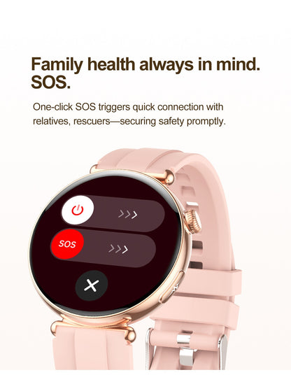 NEW Women Smartwatch 1.32inch AMOLED Screen ECG Sport Watch Blood Pressure Micro physical examination AI dial Health Smart Watch