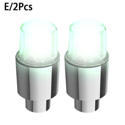 2 Peças de Luzes de Roda de Motocicleta Luzes de Pneu Luminosas Luz Ambiente de Cubo de Carro Universal Carro Motocicleta Lâmpada de Neon Luzes de Tampa de Válvula Decoração de Carro