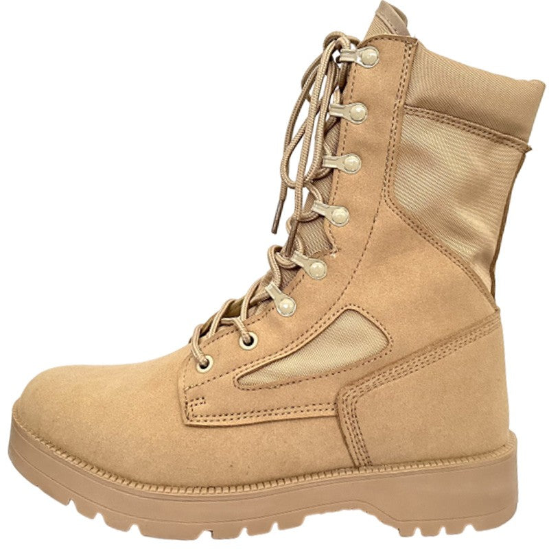 Novas Botas Táticas de Combate Masculinas de Couro para Homens, Botas Masculinas Respiráveis de Cano Curto para Caminhada ao Ar Livre e Deserto