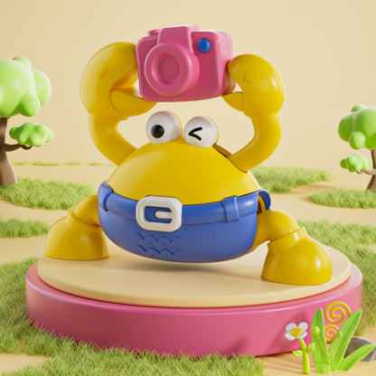 Children's Fun Crab Toys with Camera Toys Simulation Crab Crawling Baby Crawling Chain Toys Toddler Interactive Montessori Toys