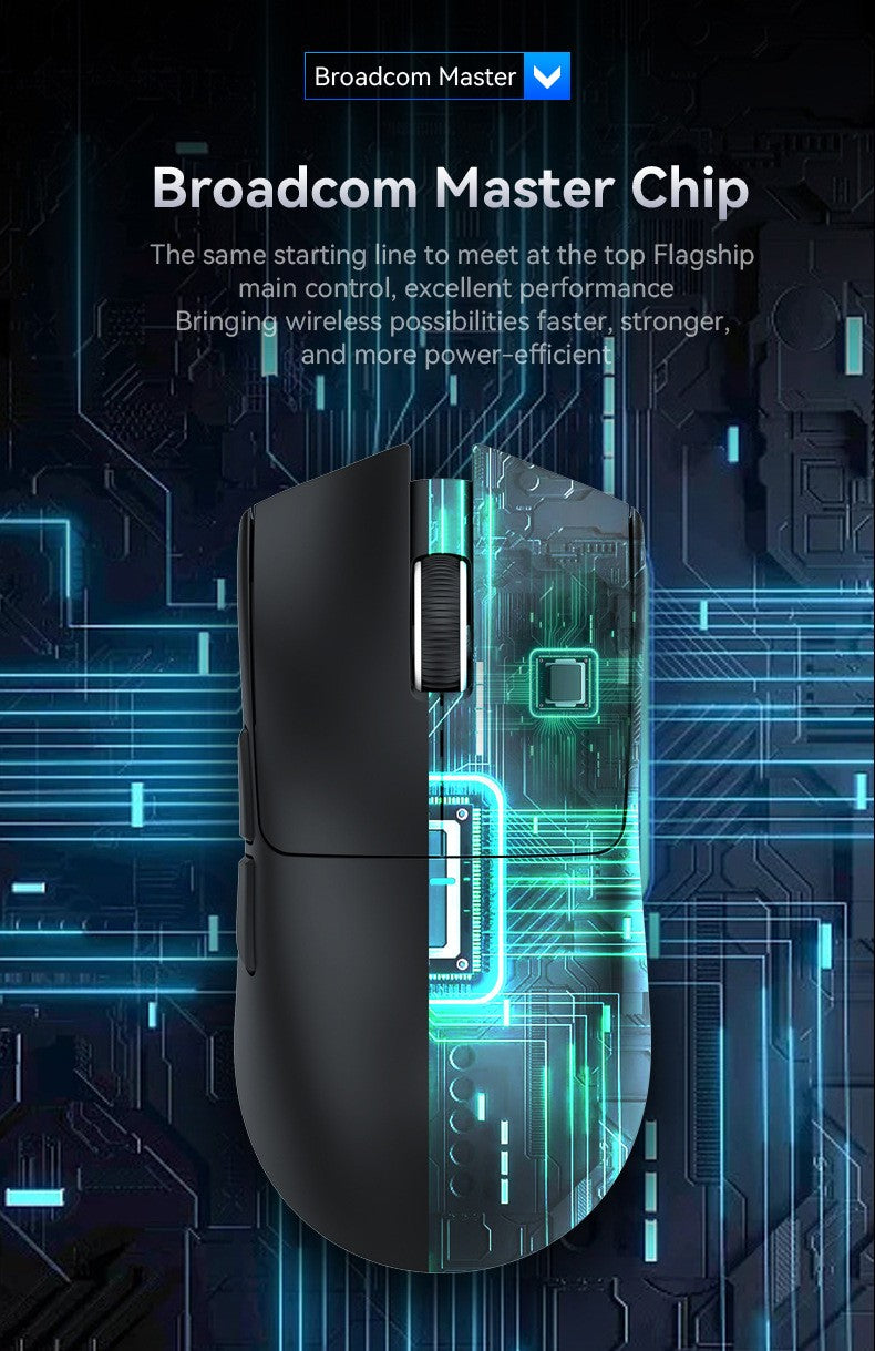 Mouse Gamer Attack Shark X11 Sem Fio Bluetooth Triplo Modo, Tela Sensível ao Toque, Base de Carregamento Magnético, Ultraleve, com Macro