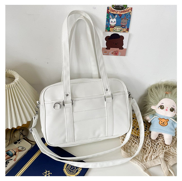 Japanese Style JK Bag Women High School Student Uniform Bag PU Leather Shoulder Bag Women Simple Handbags Crossbody Bags Itabag