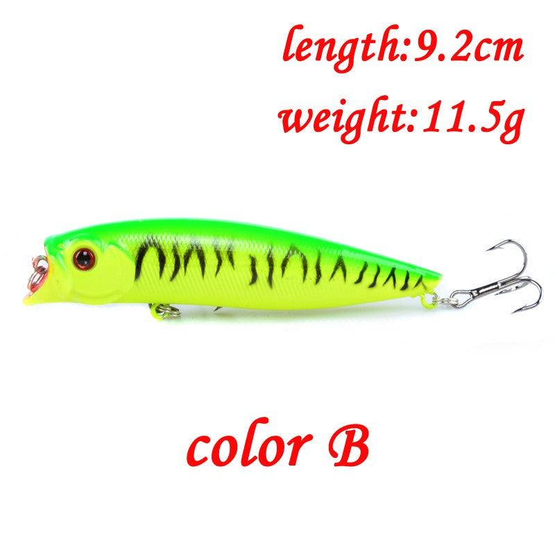 POETRYYI 1pc Isca de Pesca Artificial Popper 9cm/11g Popper de Superfície 17 Cores Isca Rígida Wobblers de Plástico Acessórios de Pesca