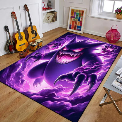 MINISO Creative Gengar Pokemon Anime Carpet for Living Room Bedroom Kids NonSlip  Playmat Balcony Lounge Sofa Rug Gift Idel