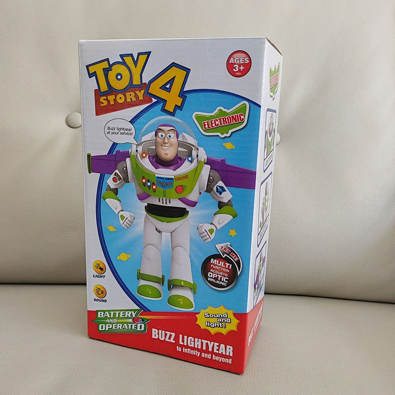?Novo? Em estoque Toy Story Buzz Lightyear Robô Elétrico que Anda Boneco de Ação Modelo Pixar Brinquedo Adequado para Presente de Aniversário Infantil