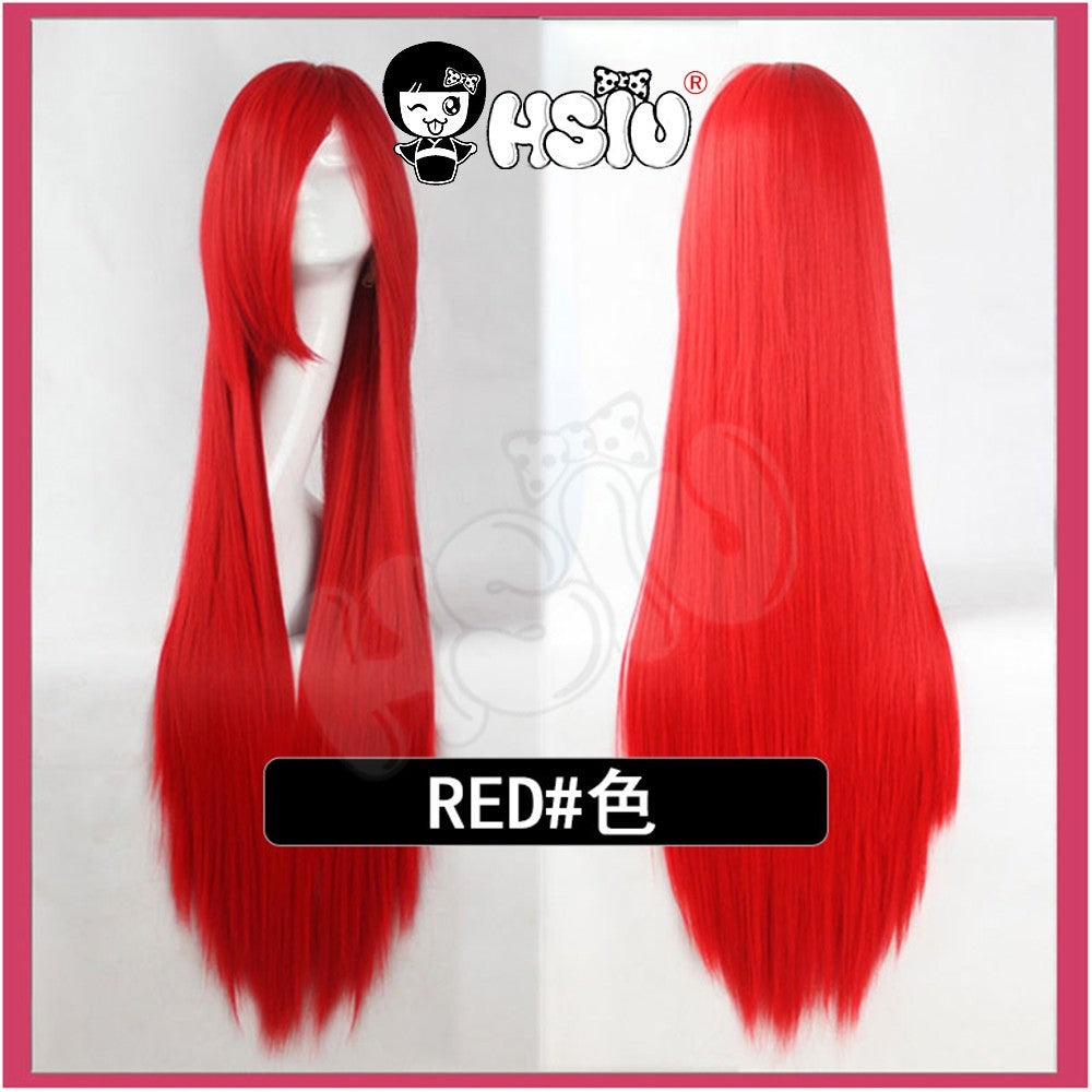 ?HSIU Brand? 80cm Cosplay wig Long 22 color Wig Heat Resistant Synthetic Hair Anime Party wig Fiber synthetic wig+Free wig cap
