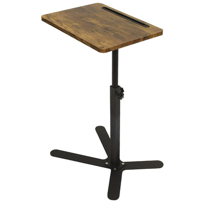 Adjustable Height Laptop Desk Rotating Tabletop Mobile Stand Home Mesa Bedside Table Office Tray Standing Computer Workstat