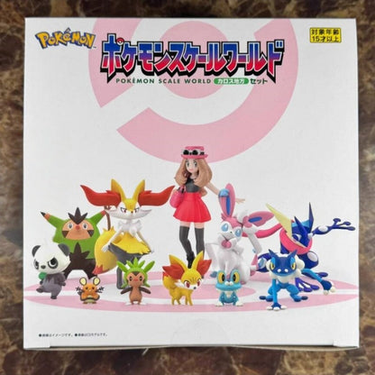 Bonecos Bandai Pokémon Scale World Região Kalos - Serena, Chespin, Quilladin, Greninja, Braixen, Pancham Brinquedo Colecionável de Presente