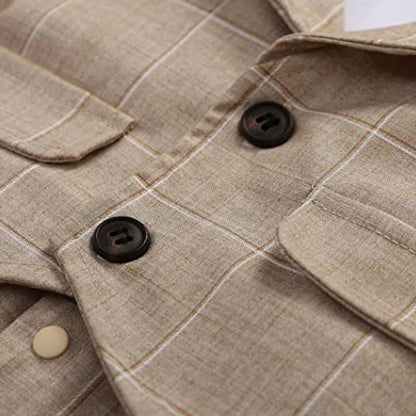 3-24M Formal Anniversary Dress Toddler Child Cotton Party Suit Infant Plaid Outfit Clothes Newborn Boy Vest Romper Baby Birthday