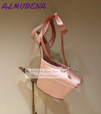 Wooden Pattern Chunky Heel Dress Pumps Black Nude Matte Platform Banquet Shoes Cork Block Heels Striped Footwear Patchwork Heels