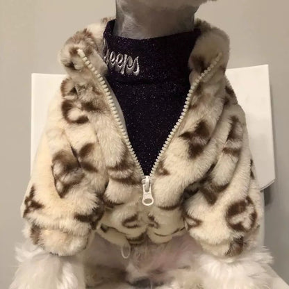 Roupas para Gatos e Cães Outono Inverno Macias Desenhos Animados Bichos de Estimação Roupas Quentes Grossas Fofas Térmicas para Cães Casaco de Pelúcia Moda Suprimentos para Bichos de Estimação