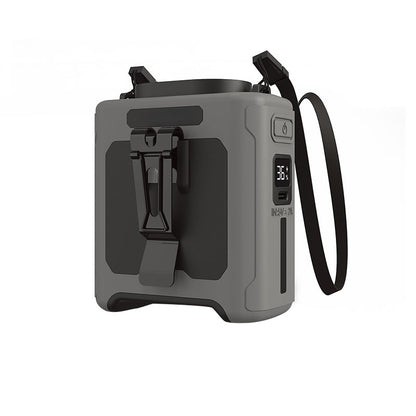 10000mAh Waist Fan Portable Handheld Hanging Neck Fan Ultra-Strong Wind with Phone Charging LED Light for Outdoor Working