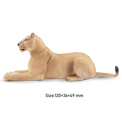 Toymany Simulação Leoa Andando Modelo Animal Selvagem Brinquedo Mini Figuras Bonecas Figuras de Ação Brinquedos para Presente Infantil