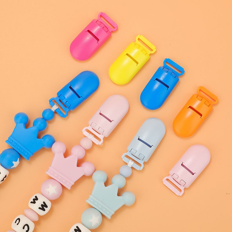 TYRY.HU 10Pcs/set Plastic Baby Pacifier Clips Holder Soother Pacifier Infant Dummy Clips Accessories For Pacifier Clip Diy