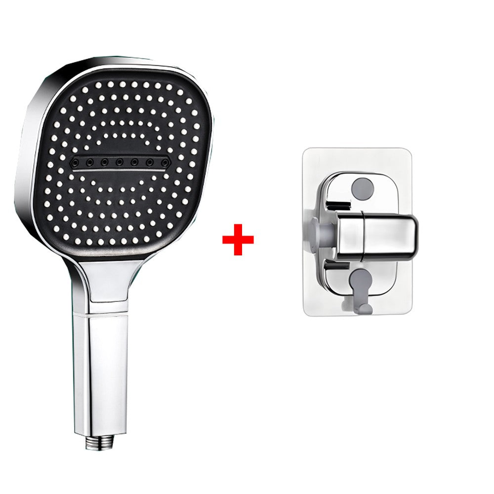 Chuveiro de alta pressão com painel grande de 13CM, com filtro, 3 modos, bico de pulverização de grande fluxo, chuveiro quadrado para banheiro