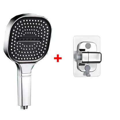 Chuveiro de alta pressão com painel grande de 13CM, com filtro, 3 modos, bico de pulverização de grande fluxo, chuveiro quadrado para banheiro