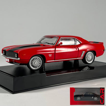 1:32 Chevrolet Camaro SS 350 1969 Super Carro Esportivo Clássico Liga Diecast Modelo de Carro Veículos em Miniatura Enfeites de Alta Simulação