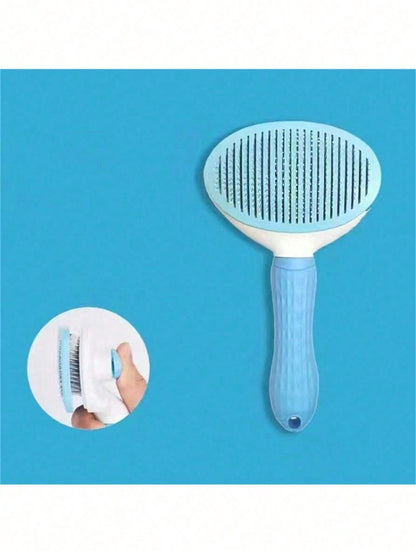 1 Escova para Cães, Escova para Gatos, Pente Pulga, Escova de Limpeza Automática, Escova de Pelo para Animais de Estimação, Escova de Massagem para Animais de Estimação, Escova para Remover Pelos Soltos