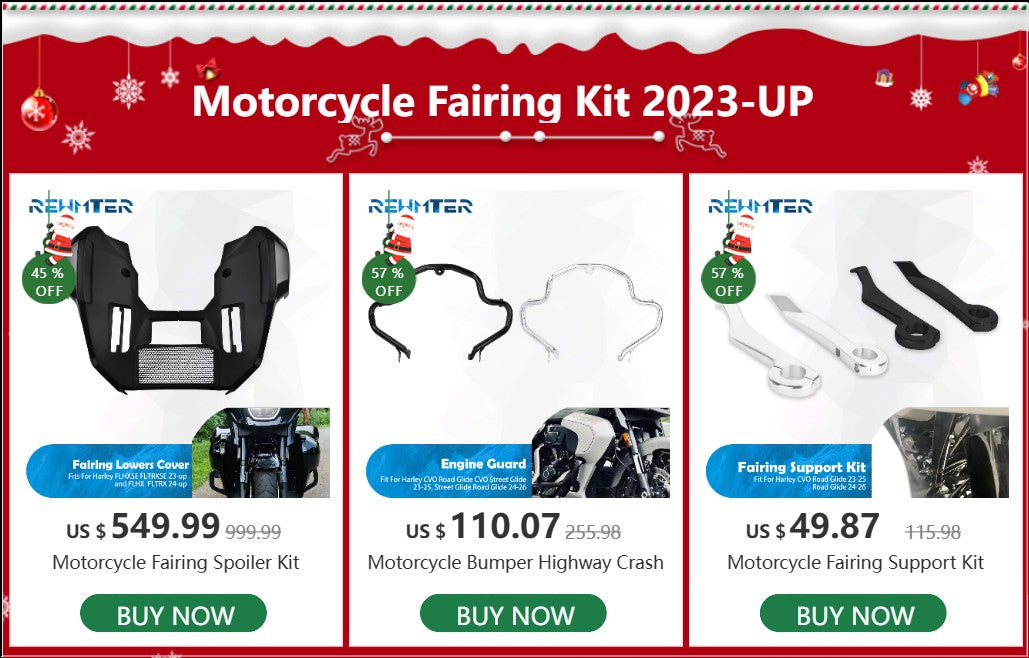 Motorcycle Fairing Spoiler Kit Lowers Cover Extended Chin Spoiler For Harley Touring Street Road Glide 23-Up FLHX FLTRX 2024-Up