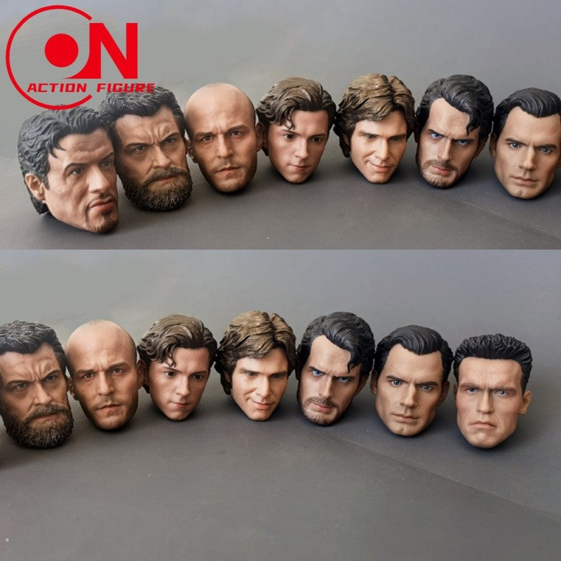 Em Estoque 1/6 Escala Arnold Schwarzenegger Tom Holland Várias Esculturas de Cabeça Bonitas Modelo de Escultura Para Figura de Ação Masculina de 12 polegadas