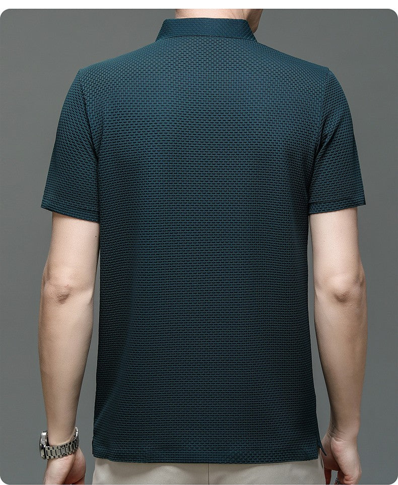 ?High-quality?M-4XL Summer New Men's Short Sleeve T-shirt Cool and Breathable POLO Shirt Business Casual Sweat-absorbing Top