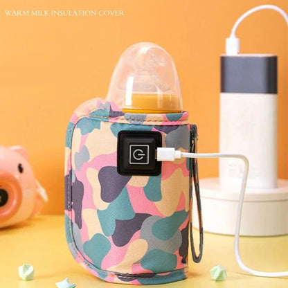USB Milk Water Warmer Travel Stroller Insulated Bag Baby Nursing Bottle Heater Supplies for Outdoor
