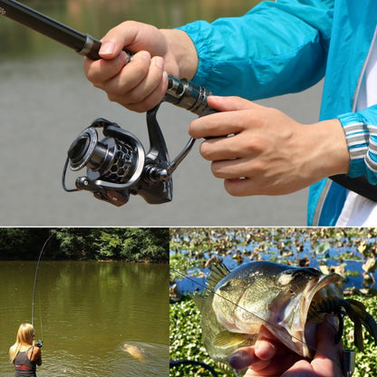 Kit Vara de Pesca Telescópica Sougayilang 1.8-2.7m e Carretilha de Pesca com Carretel de Alumínio de Alta Velocidade 5.1:1 com Linha de Pesca e Bolsa para Iscas