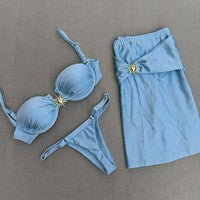 2025 New Sexy Bikini Tube Top Split Women's Swimwear