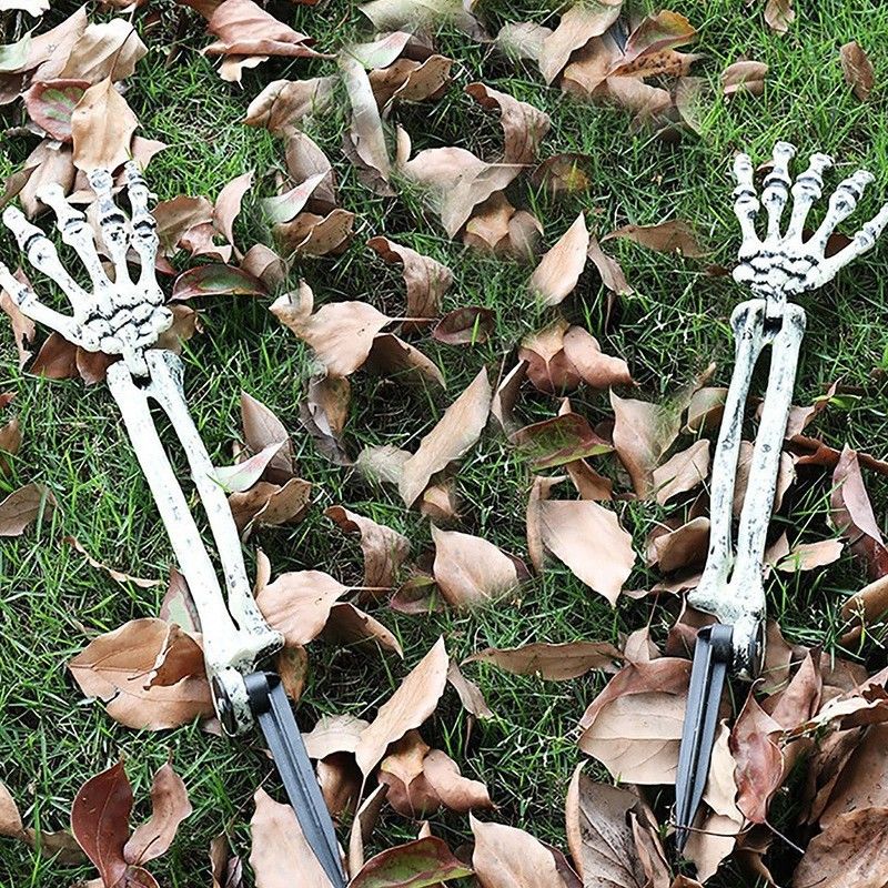 Garden Decoration Holiday Skull Bone Props Ground Breaking Horror Halloween Decoration Skull Party Accessories Gift Decoration