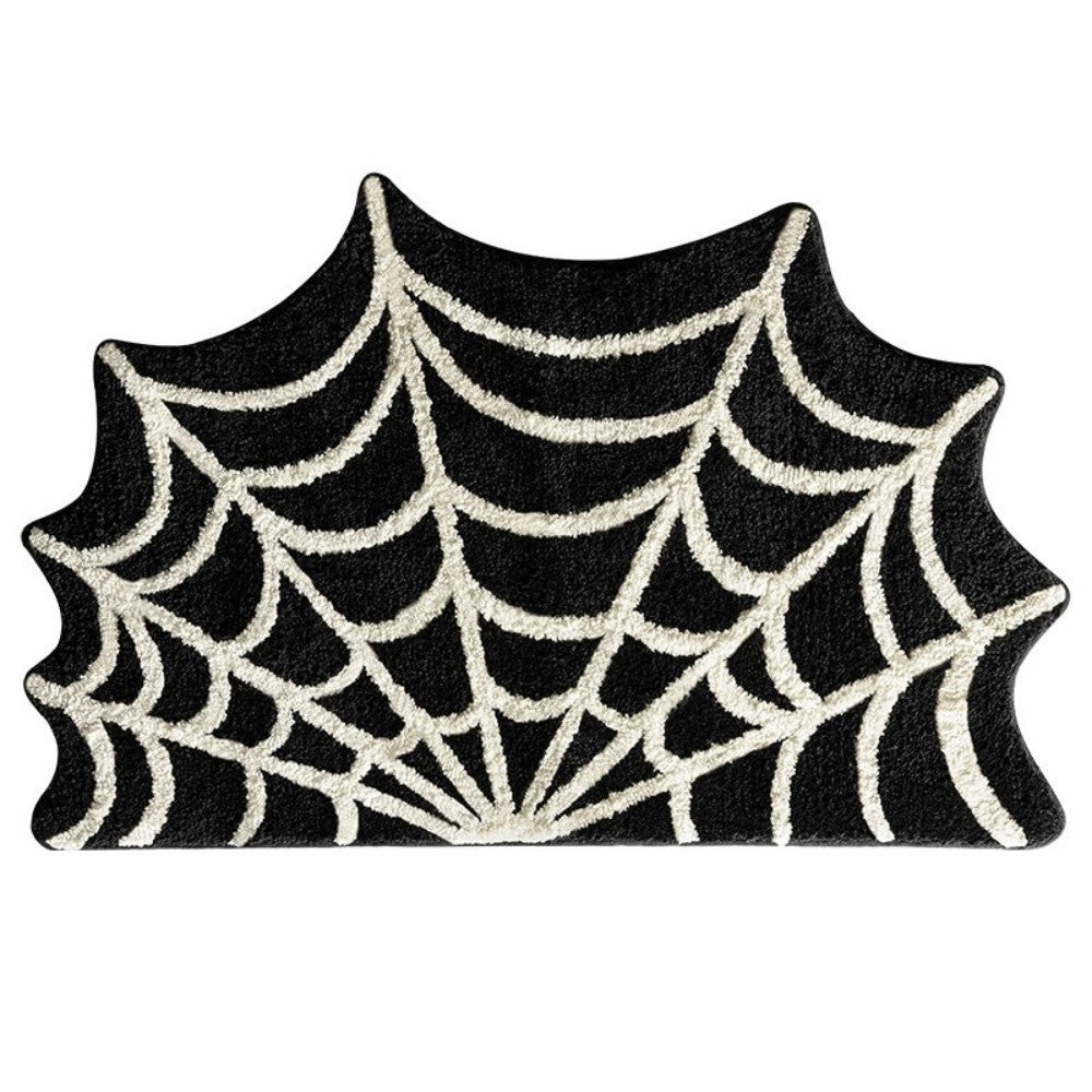 Trendy Crystal Velvet Halloween Door Mat Ghost Pumpkin Absorbent Floor Mat Wear-resistant Non-slip Ghost Rug for Halloween