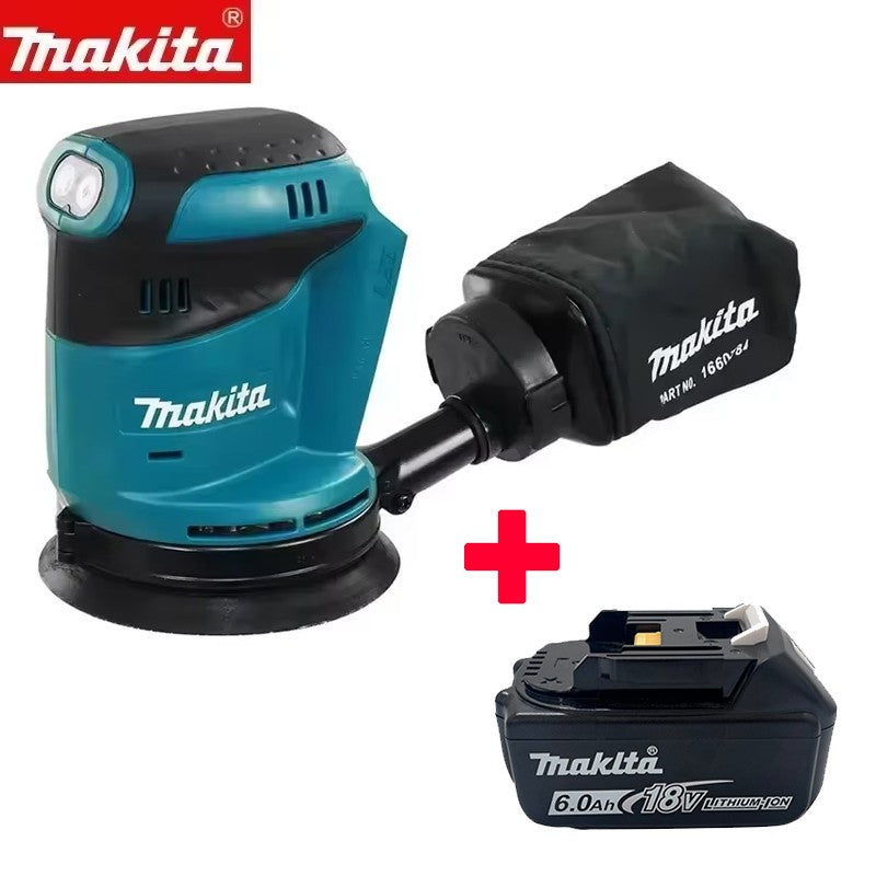 Lixadeira Roto-Orbital a Bateria Makita DBO180Z 18V Sem Escovas para Marcenaria Lixamento Polimento de Massa Ferramenta Sem Bateria