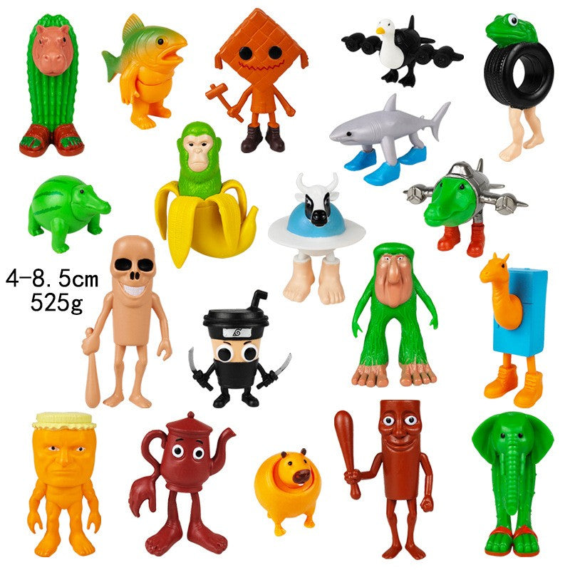 Boneco de brinquedo italiano Brainrot Tung Sahur Tralalero Tralala Figuras Bombardino Crocodilo Shimpanzini Bananini Decoração de modelo Boneca Presente