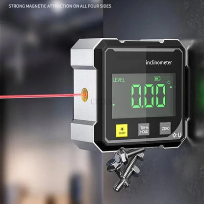 Pocket Digital Level Protractor Inclinometer Professional Digital Display Angle Gauge 360 Degree Magnetic Electronic Level Laser