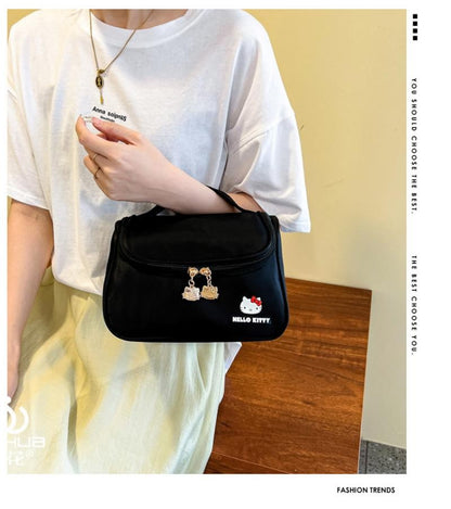 Hello Kittys Cosmetic Bag Cute Cosmetic Bag Girl Portable Large Capacity Travel Wash Up Skin Care Products Storage Bag