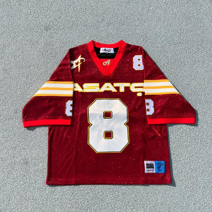 Y2K T shirt oversized fluorescent digital quick drying loose fitting jersey embroidered graphic shirts retro unisex street shirt