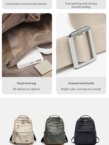 LEFF Women Backpack High Quality Large Capacity Laptop Backpacks Trendy Female Commuting Backpack Waterproof Outdoor Travel Bags