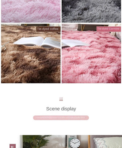 Tie-Dye Oval Living Room Rug Comfortable Soft Home Decor Floor Cushion Sofa Eend Table Bedroom Fluffy Non-Slip Plush Bed Rug