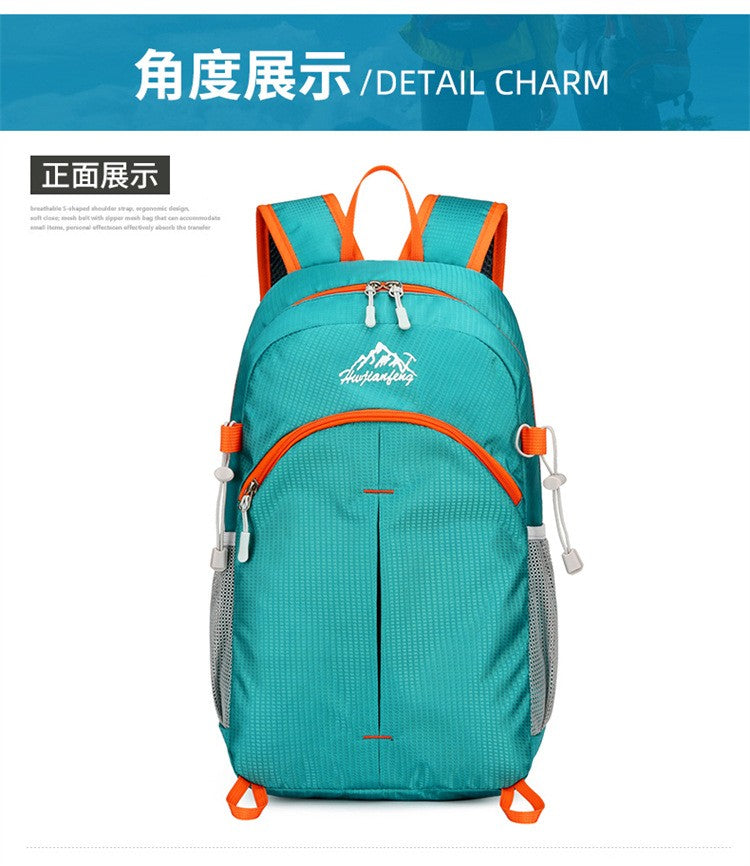 Mochila de Caminhada Unissex Ultraleve Dobrável Masculina e Feminina para Viagem ao Ar Livre Ciclismo Nylon