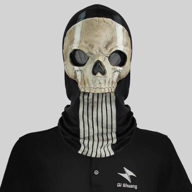 Unisex Cosplay Halloween Horror Ghost Skull Mask Latex Headgear Helmet Cosplay Perform Party Masquerade Prop