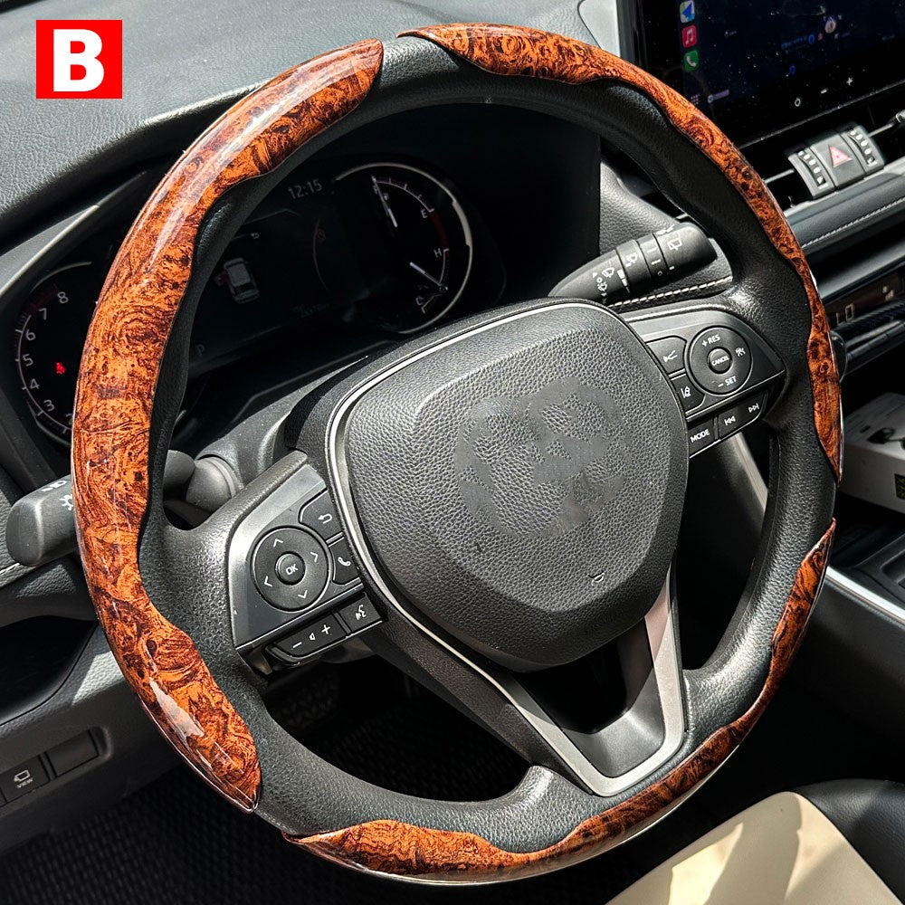 1 par de capas para volante de carro, impulsionador de microfibra, acessórios decorativos internos automotivos, fibra de carbono universal