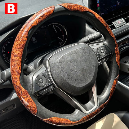 1 par de capas para volante de carro, impulsionador de microfibra, acessórios decorativos internos automotivos, fibra de carbono universal