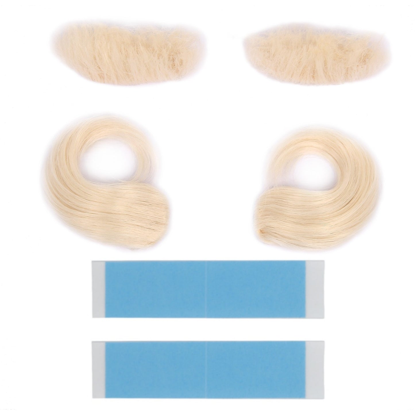 Conjunto de Peruca e Barba de Papai Noel REEWES para o Natal, Acessório de Cosplay, Peruca Sintética Loira para Homens, Fantasia de Halloween