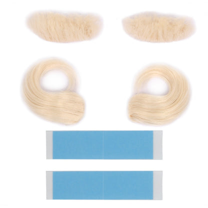Conjunto de Peruca e Barba de Papai Noel REEWES para o Natal, Acessório de Cosplay, Peruca Sintética Loira para Homens, Fantasia de Halloween
