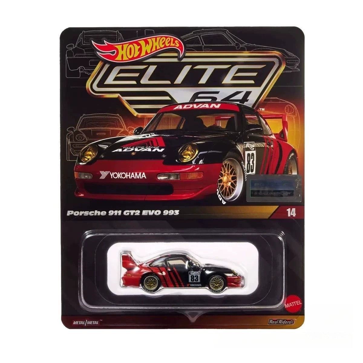 Original Hot Wheels Rlc Elite64 Red Line Club Hottest Metal Cars In The World Benz 300sl Porsche 964 Car Model Collection Toys