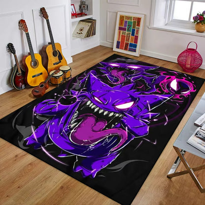 MINISO Creative Gengar Pokemon Anime Carpet for Living Room Bedroom Kids NonSlip  Playmat Balcony Lounge Sofa Rug Gift Idel